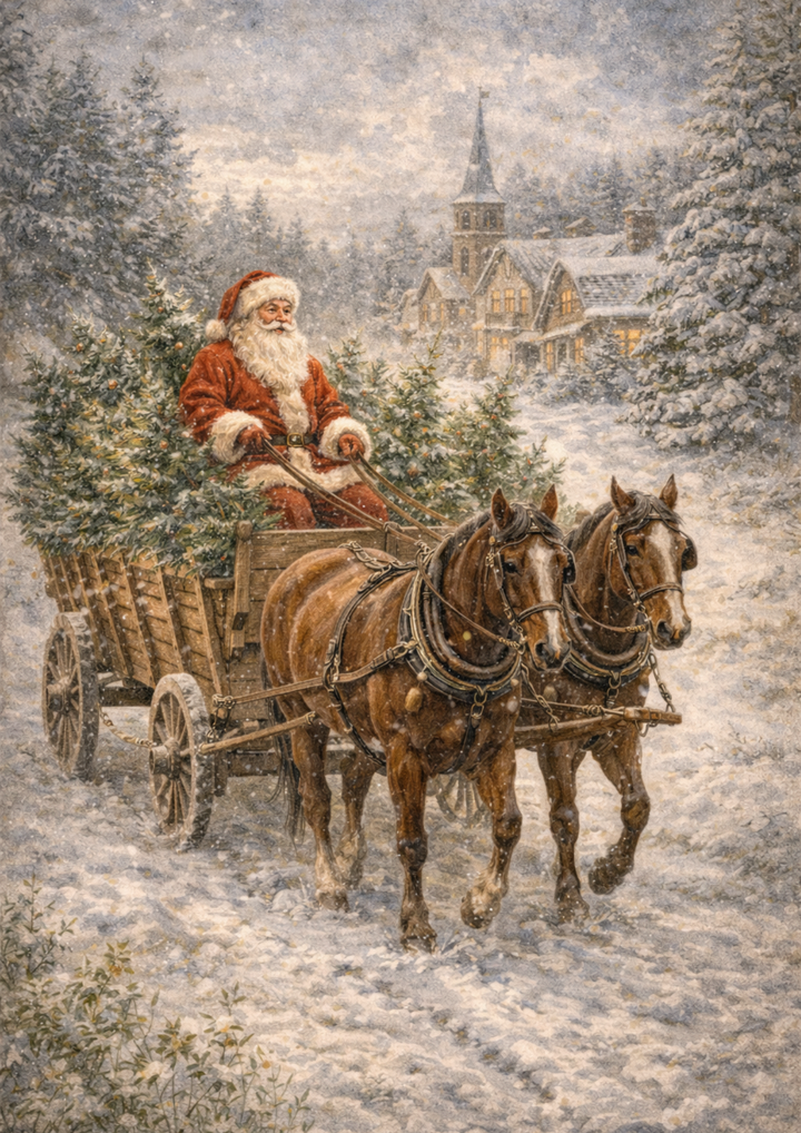 Rice Paper For Decoupage Santa&