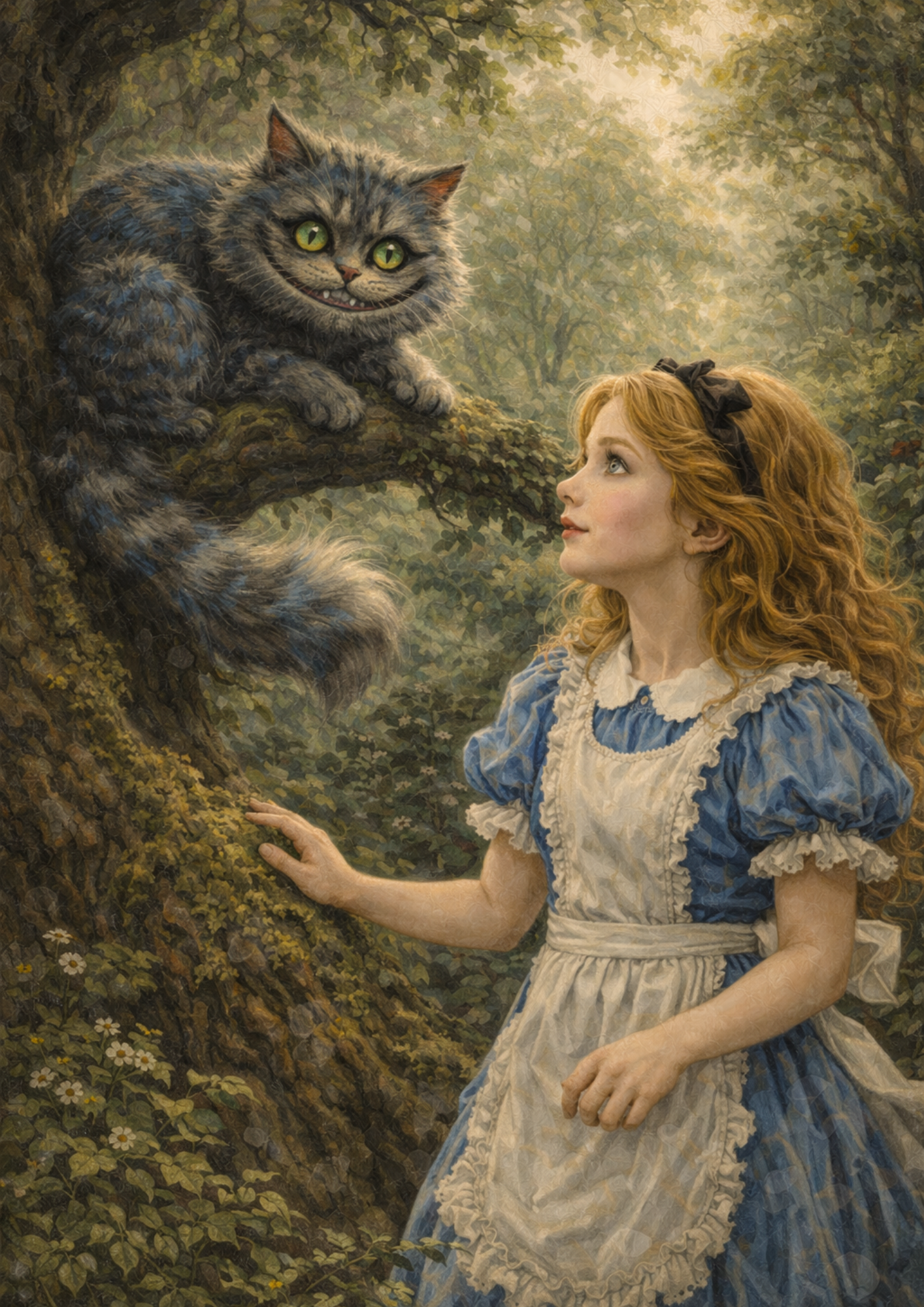 Rice Paper For Decoupage Alice & Cheshire Cat Full Cat. No.9235