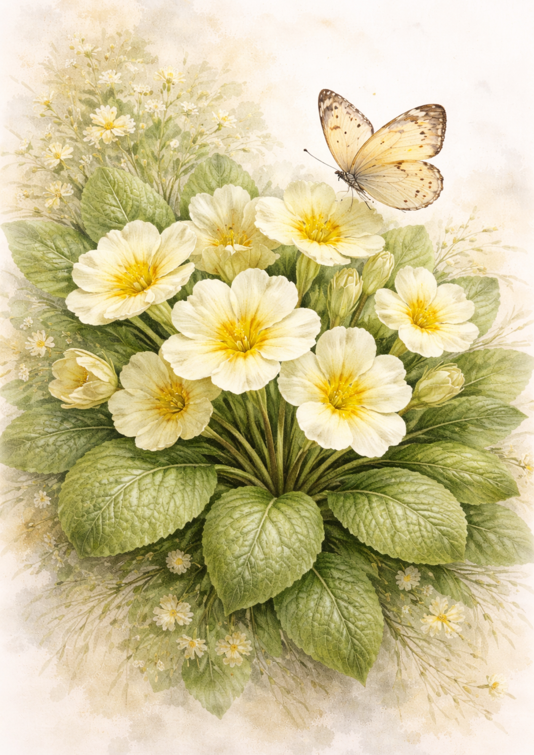 Rice Paper For Decoupage Butterfly on Spring Flowers Full Cat. No.9241