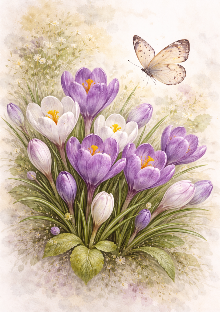 Rice Paper For Decoupage Butterfly on Spring Flowers Full Cat. No.9242