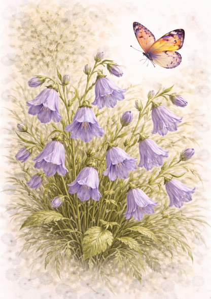 Rice Paper For Decoupage Forest Bluebell Flowers Full Cat. No.9250