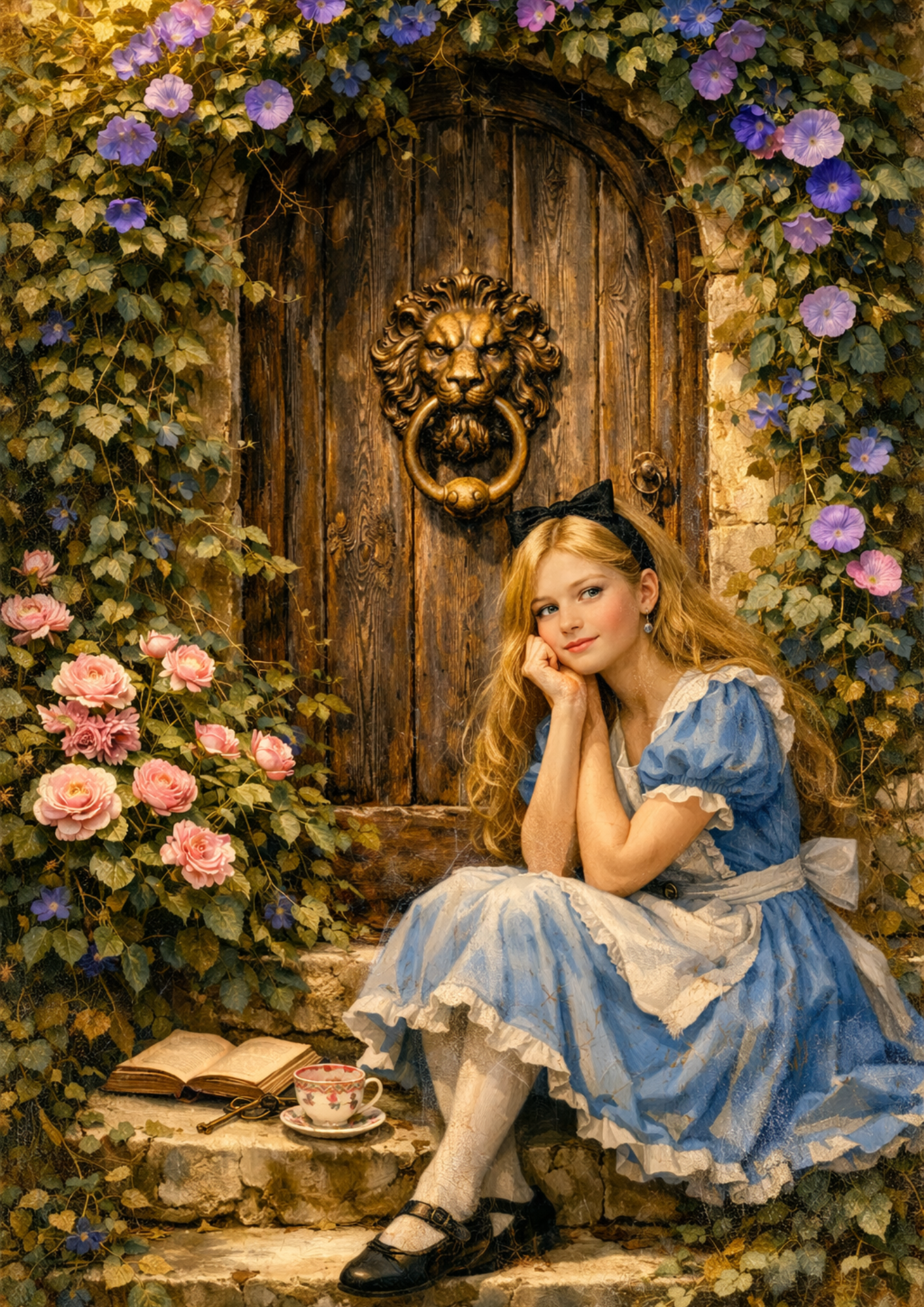 Rice Paper For Decoupage Alice & Secret Gate Full Cat. No.9268