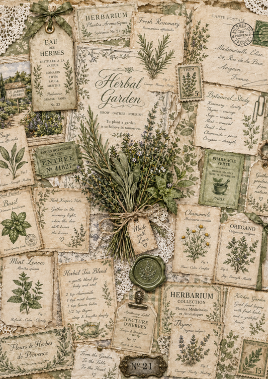 Reispapier für Decoupage, Blumenhintergrund, vollständig, Kat. Nr. 4809
