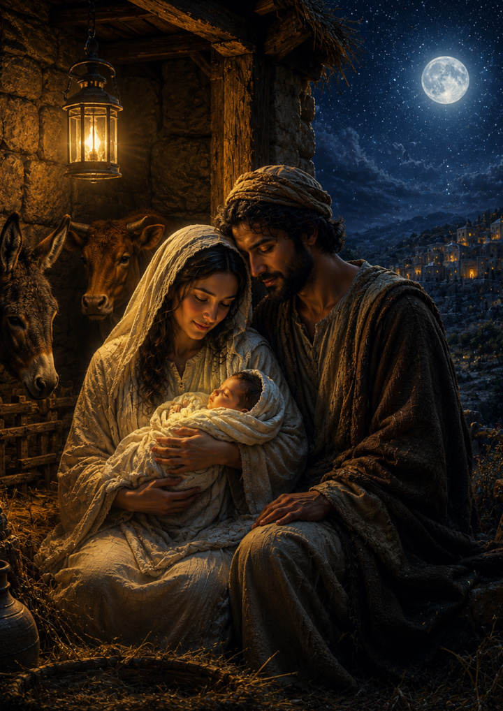 Rice Paper For Decoupage Nativity Scene - Maria &amp; Joseph Full  Cat. No. 9383