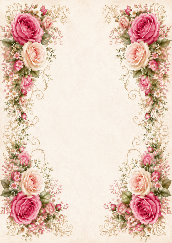 Rice Paper For Decoupage Roses Garlands Full  Cat. No. 9385