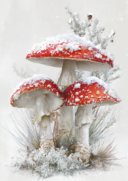 Rice Paper For Decoupage  Forest Winter Toadstools  Full  Cat. No. 9423