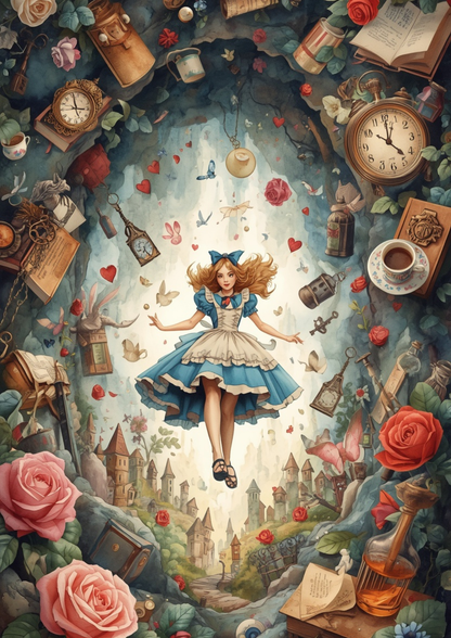 Rice Paper For Decoupage Alice in Wonderland Scene Full Cat. No. 9454