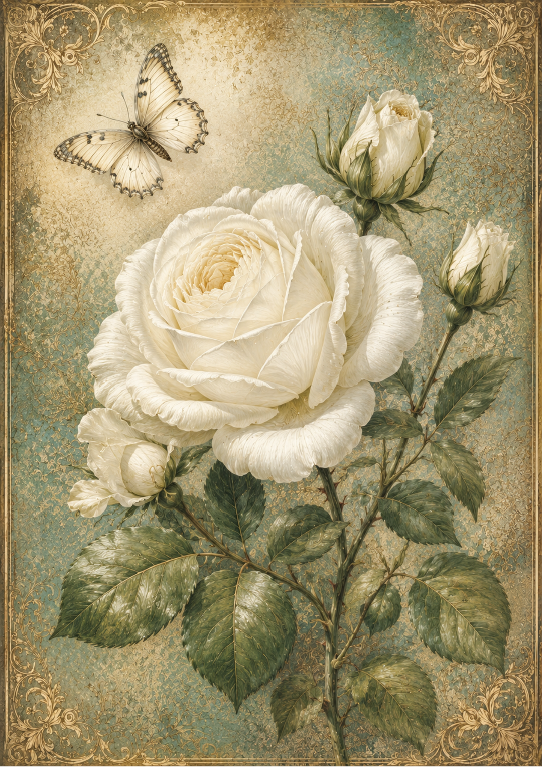 Reispapier für Decoupage, Blumenhintergrund, vollständig, Kat. Nr. 4809