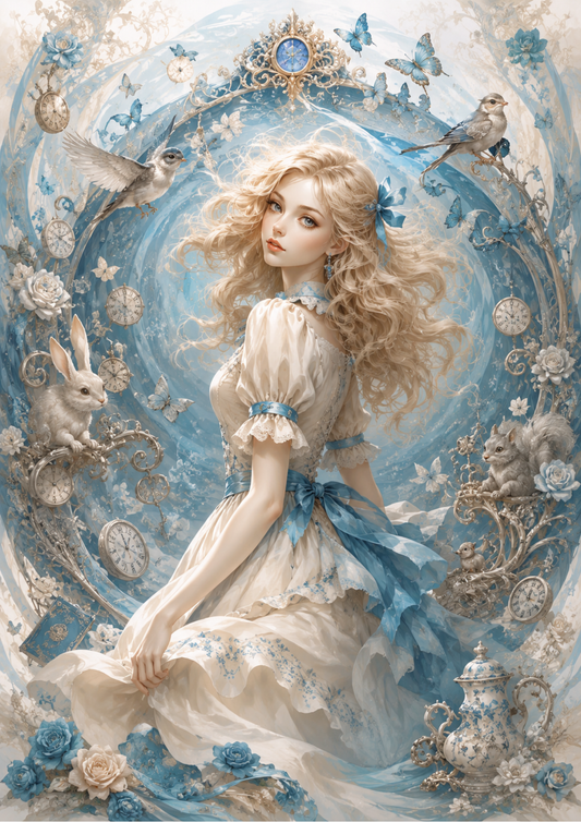 Rice Paper For Decoupage Alice in Wonderland  Full  Cat. No. 9592