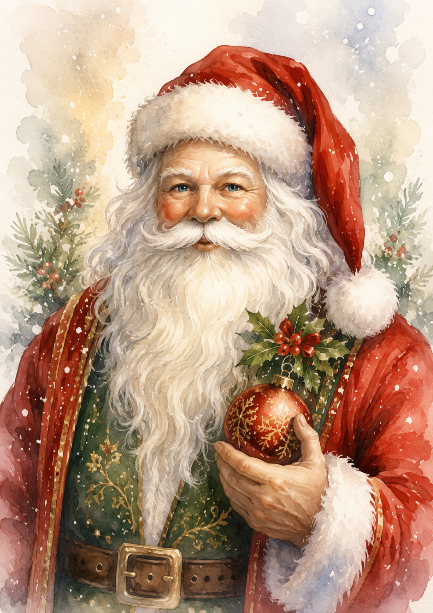 Rice Paper For Decoupage Santa Clause Portrait Full  Cat. No. 9597