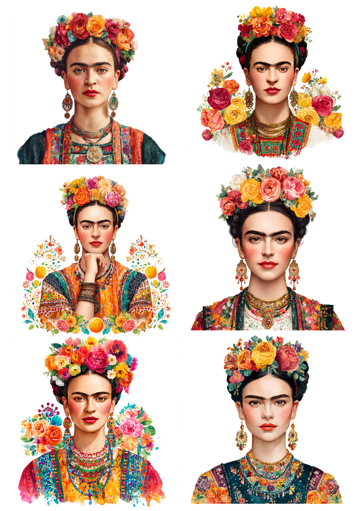 Rice Paper For Decoupage Frida Kahlo Collage  Cat. No. 9603