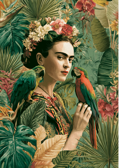 Rice Paper For Decoupage  Frida Kahlo Portrait  Full  Cat. No. 9638