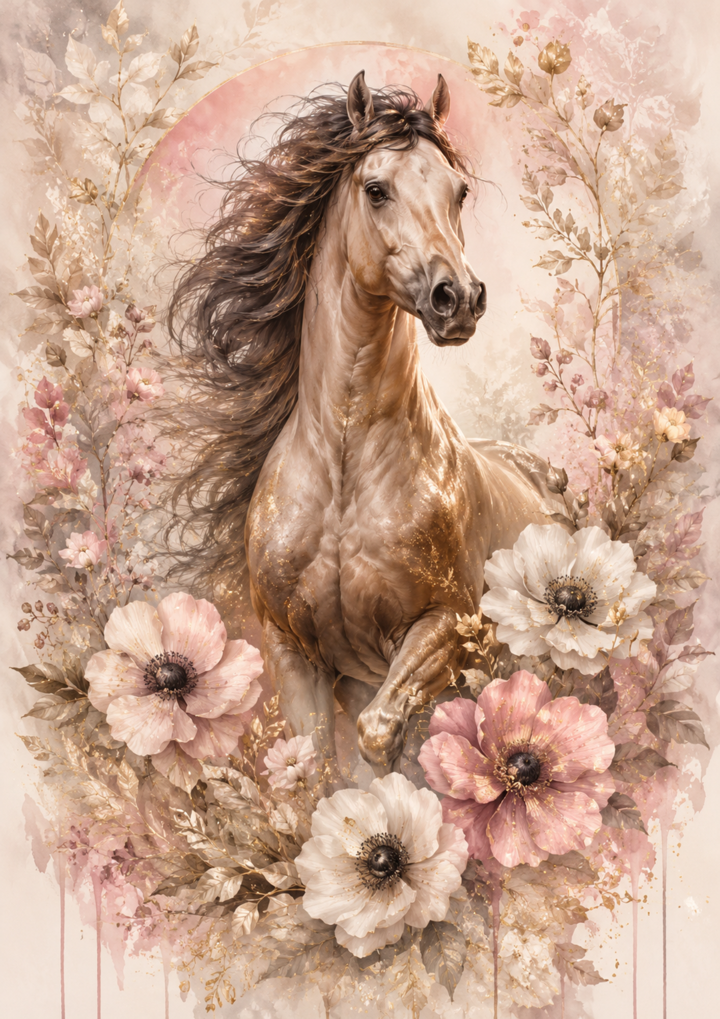 Reispapier für Decoupage, Blumenhintergrund, vollständig, Kat. Nr. 4809