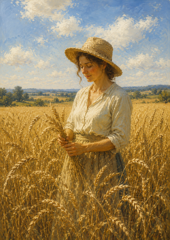 Rice Paper For Decoupage Girl in Wheat Field  Full  Cat. No. 9670