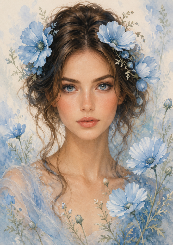 Rice Paper For Decoupage Beautiful Woman Portrait Full  Cat. No. 9685
