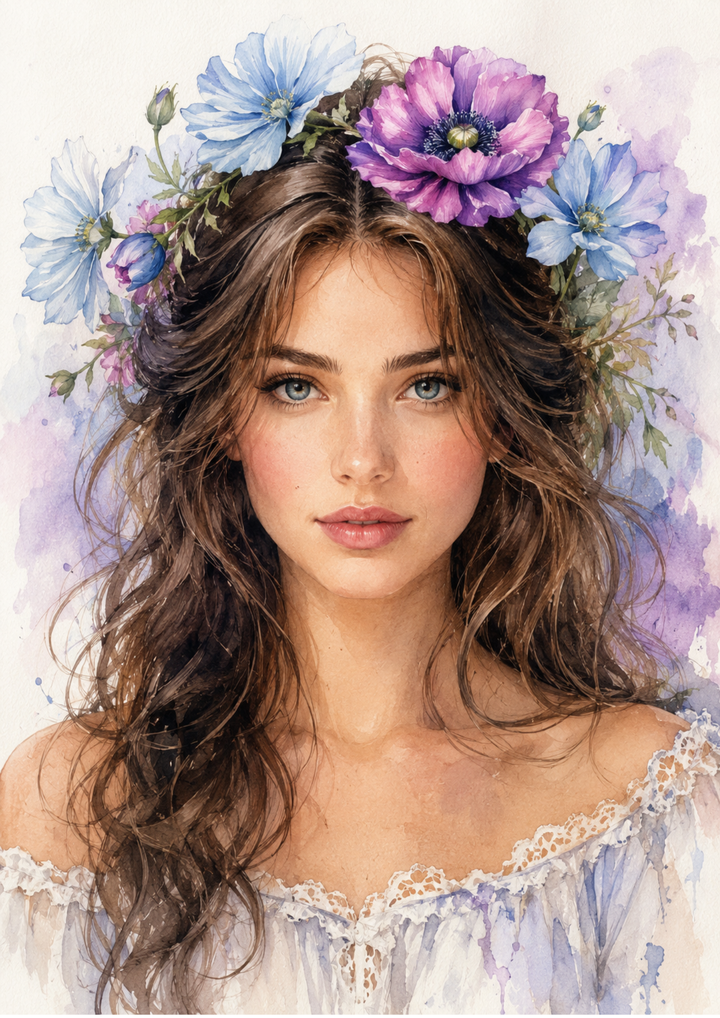 Rice Paper For Decoupage Beautiful Woman Portrait Full  Cat. No. 9686