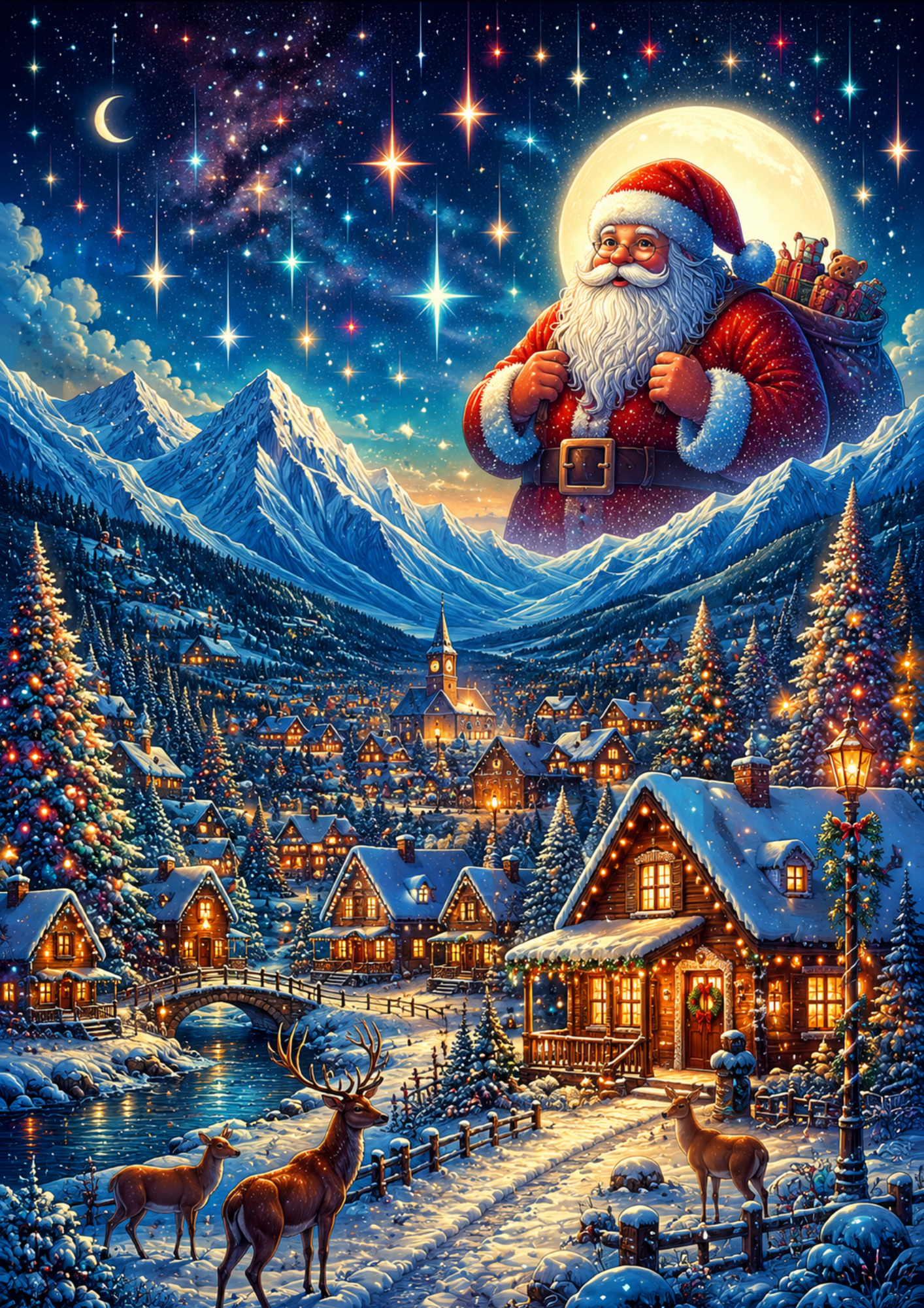 Rice Paper For Decoupage Dreamy Christmas Village Full  Cat. No. 9695