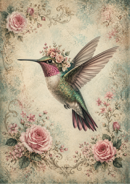 Reispapier für Decoupage, Blumenhintergrund, vollständig, Kat. Nr. 4809