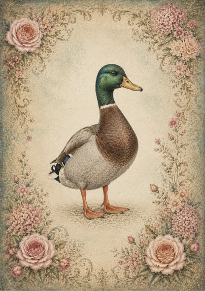 Rice Paper For Decoupage Vintage Wild Duck Full  Cat. No. 9721