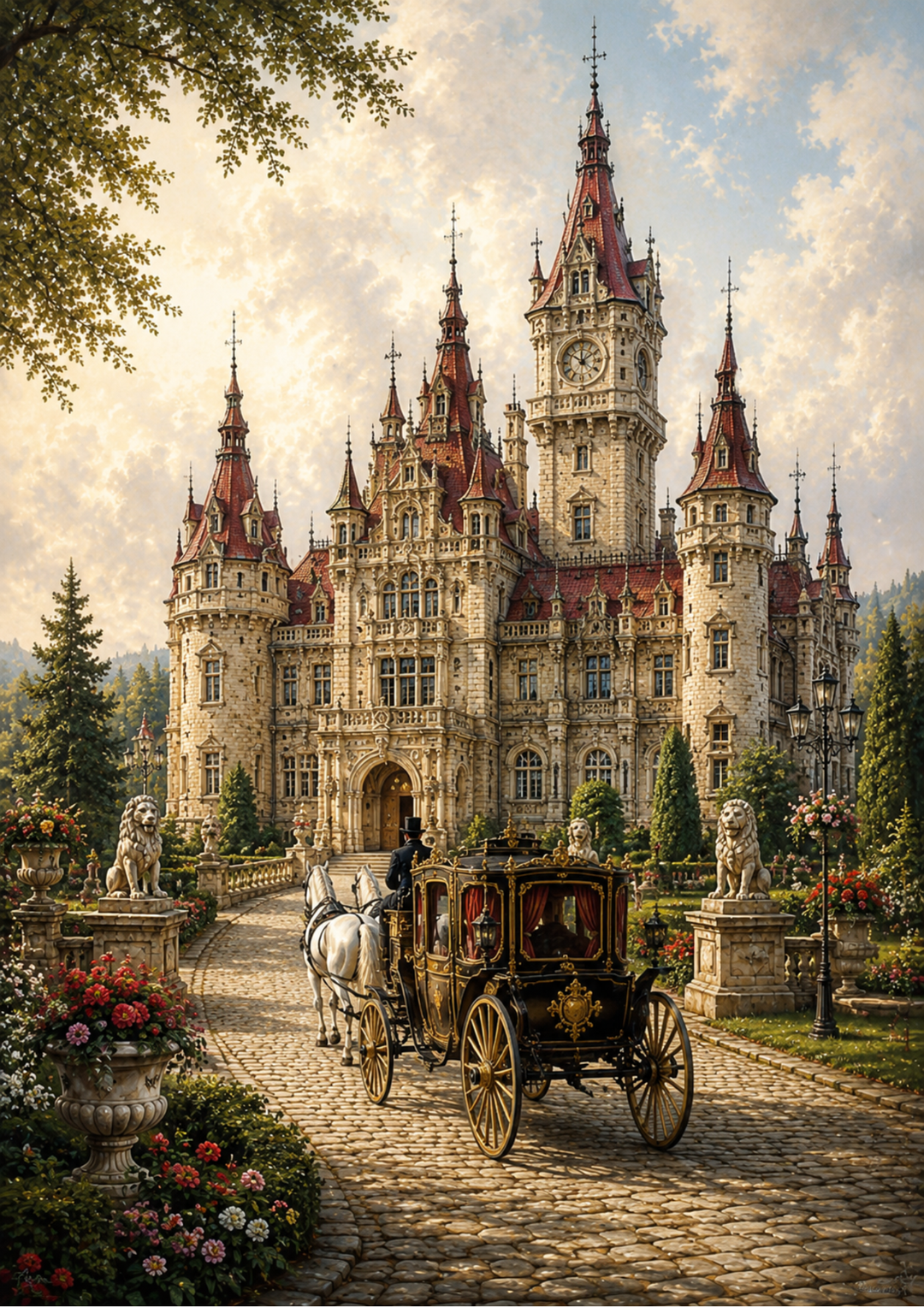 Rice Paper For Decoupage Beautiful Castle in Poland Full  Cat. No. 9736