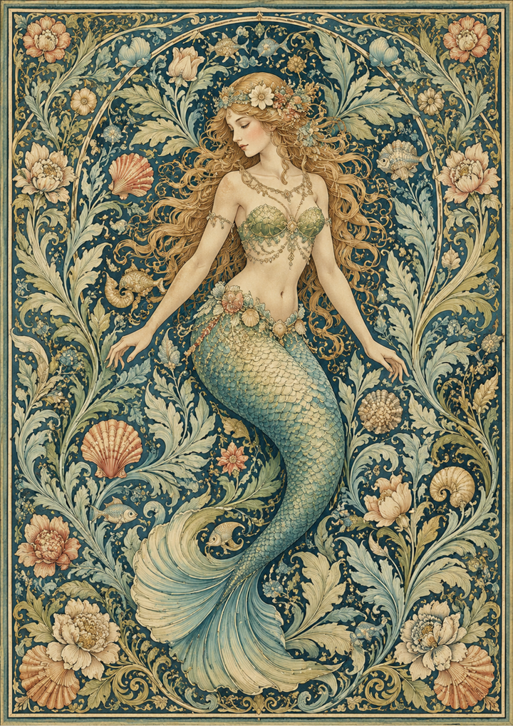 Rice Paper For Decoupage Beautiful Mermaid Full Cat. No. 9764