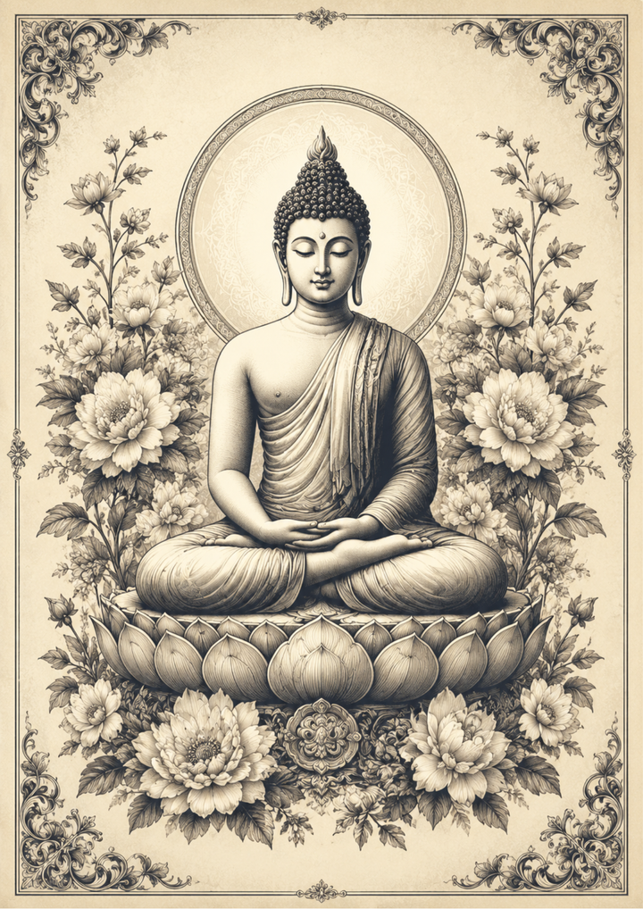Rice Paper For Decoupage Vintage Buddha  Full Cat. No. 9771