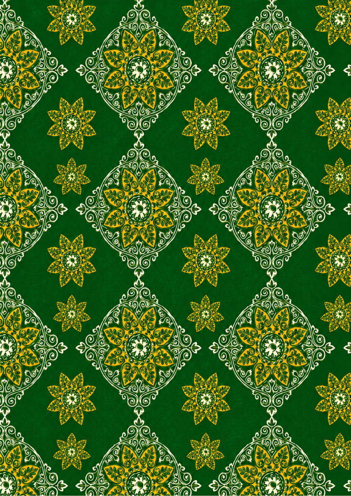 Rice Paper For Decoupage Moroccan Green Tile Pattern Full Cat. No. 9780