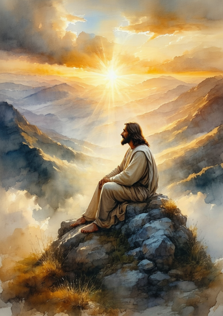Rice Paper For Decoupage The Prayer of Jesus Full Cat. No. 9798