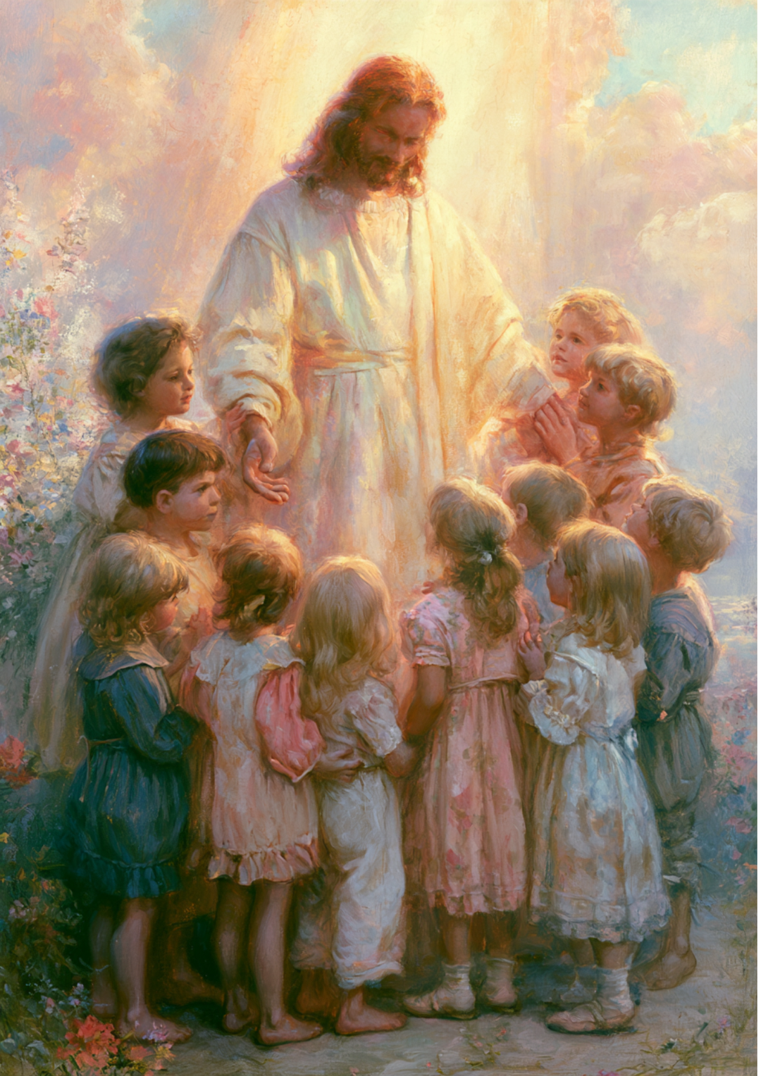 Rice Paper For Decoupage Jesus &amp; Children Full Cat. No. 9799
