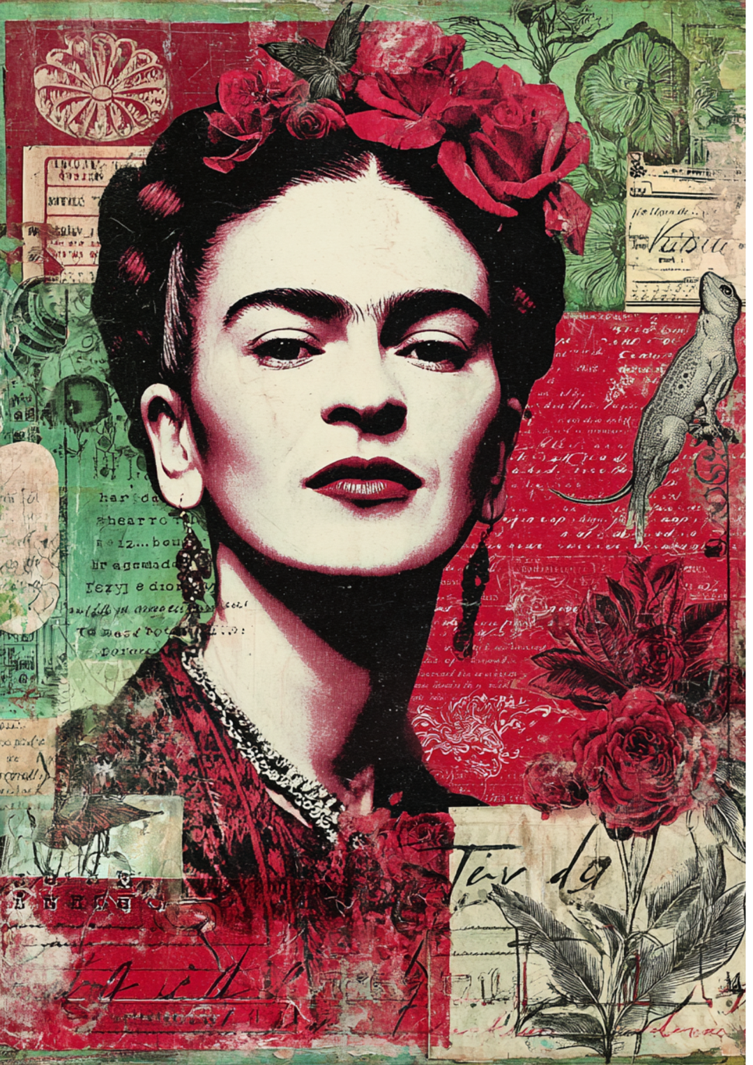 Rice Paper For Decoupage Frida Kahlo Portrait Full Cat. No. 9811