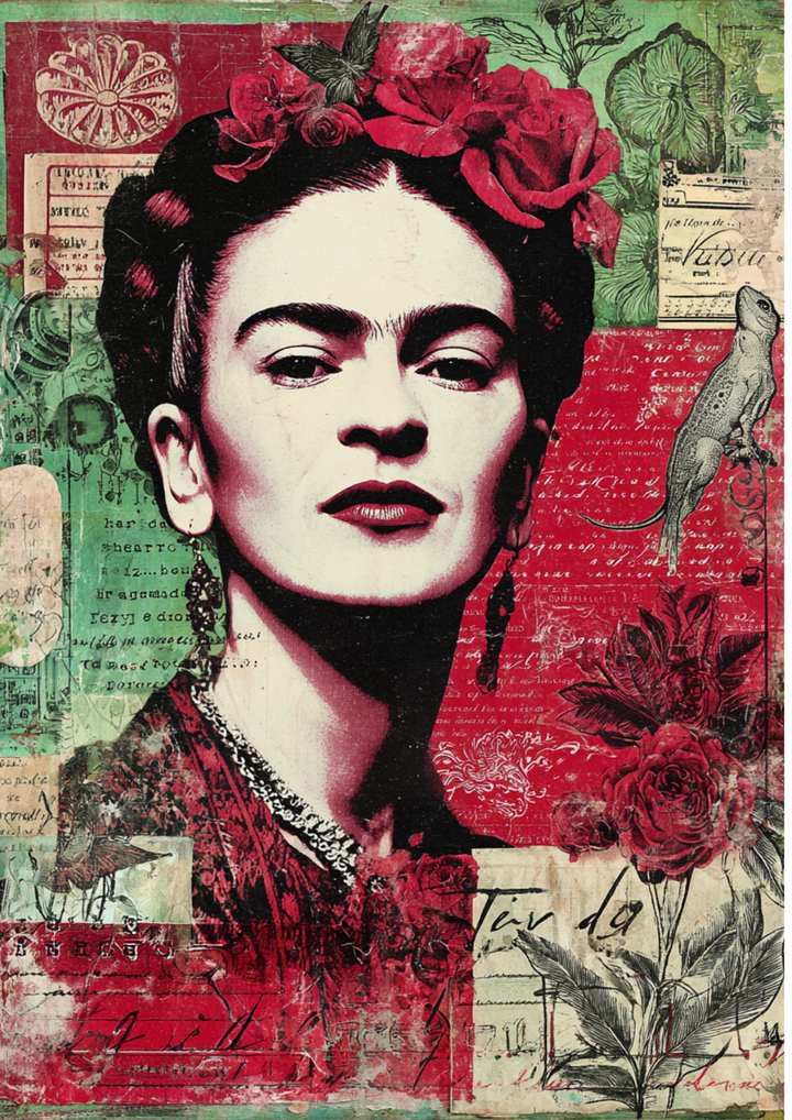 Rice Paper For Decoupage Frida Kahlo Portrait Full Cat. No. 9811