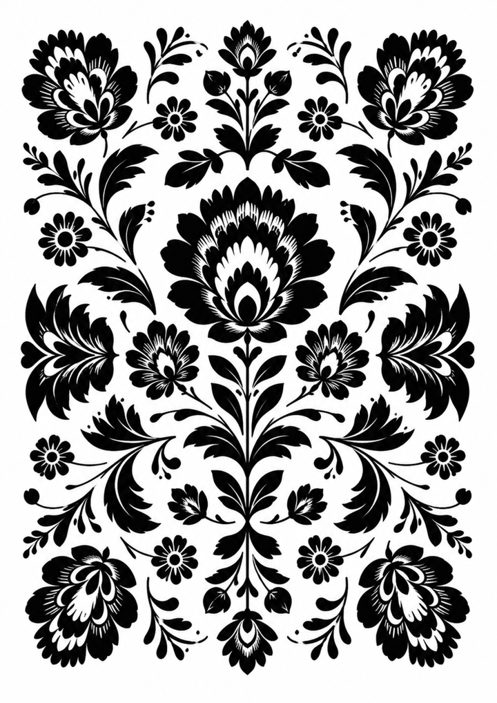 Rice Paper For Decoupage  Traditional Polish Floral Pattern Full Cat. No. 9828