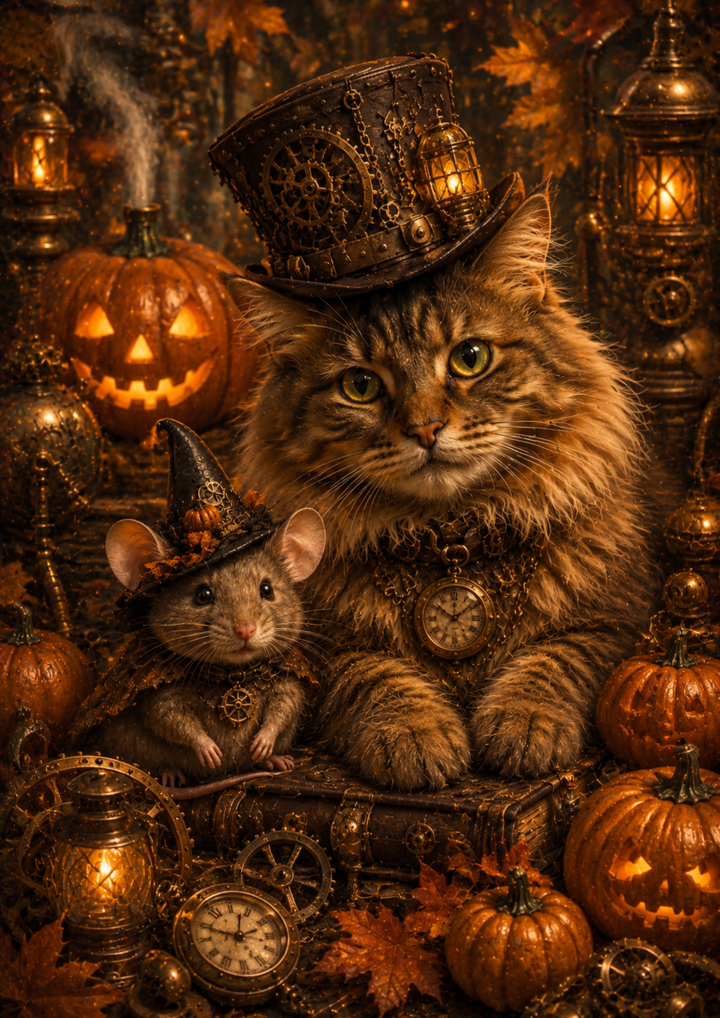 Rice Paper For Decoupage Halloween Cat Full  Cat. No. 9943