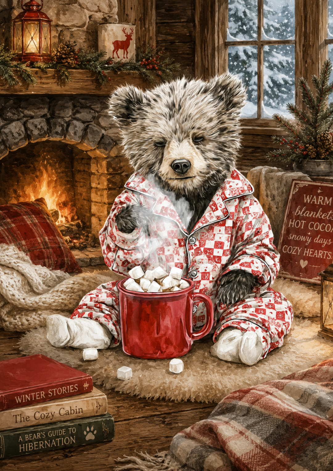Rice Paper For Decoupage  Christmas Teddy Bear Full  Cat. No. 9961