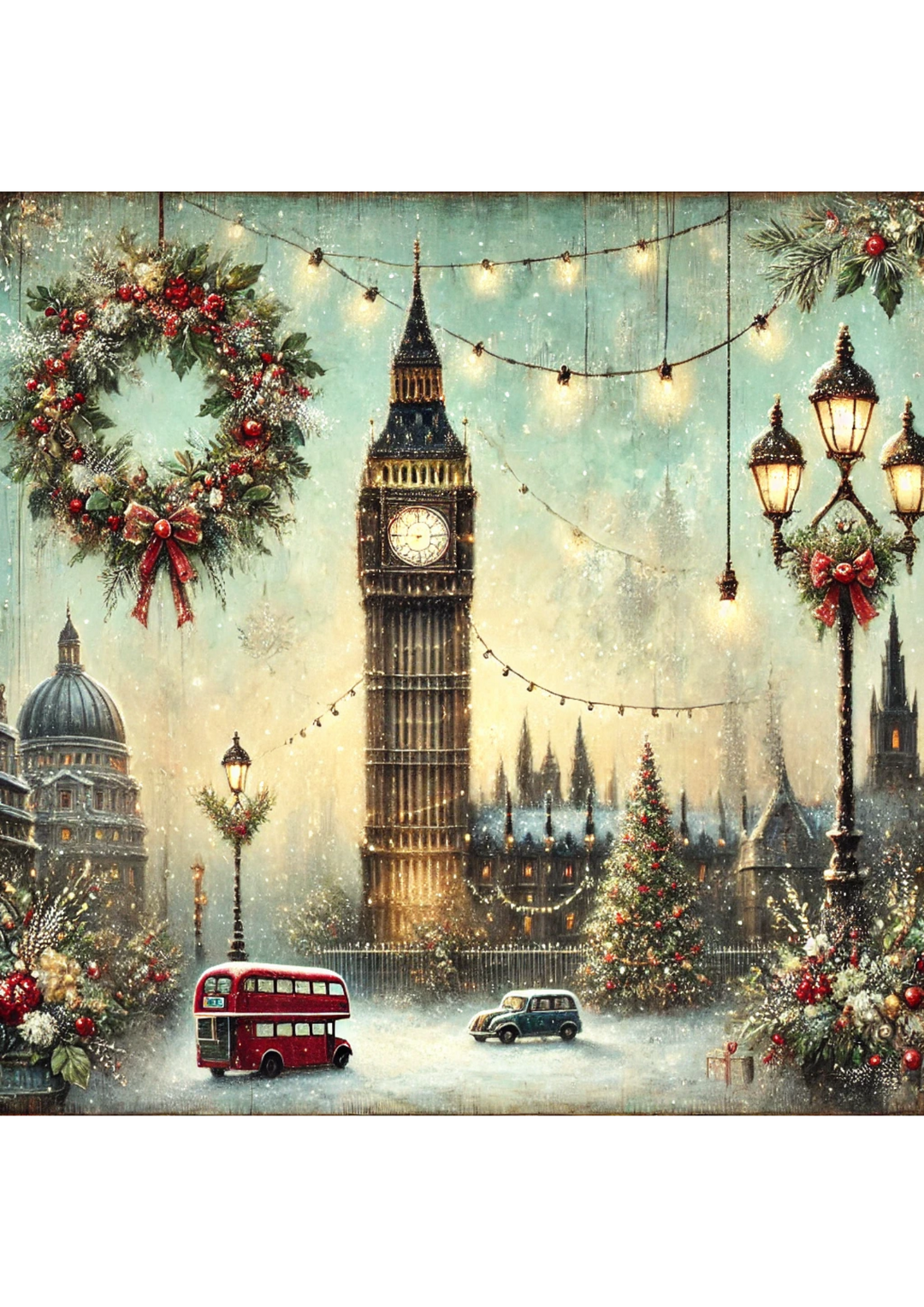 Reispapier für Decoupage Big Ben Christmas Time Full Kat. Nr. 2802