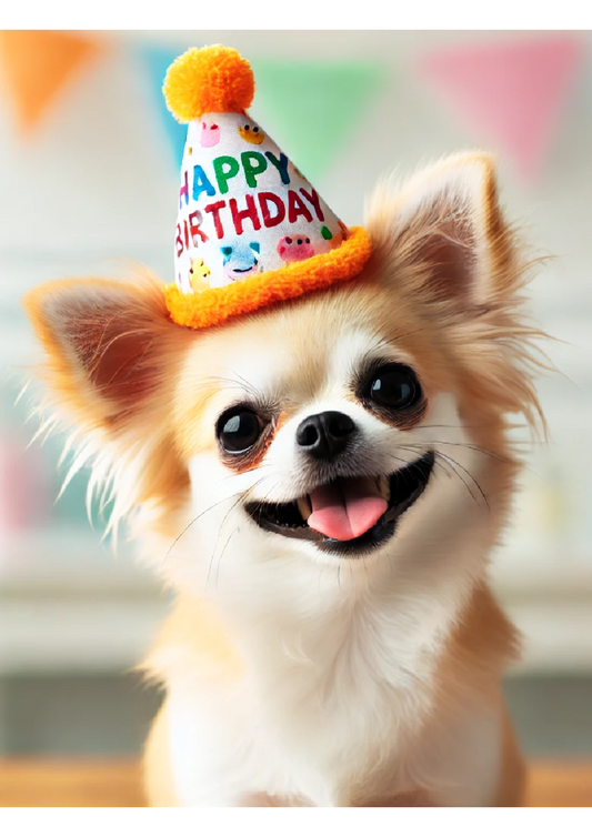 Reispapier für Decoupage Chihuahua Hund Geburtstag Voll Kat. Nr. 2562