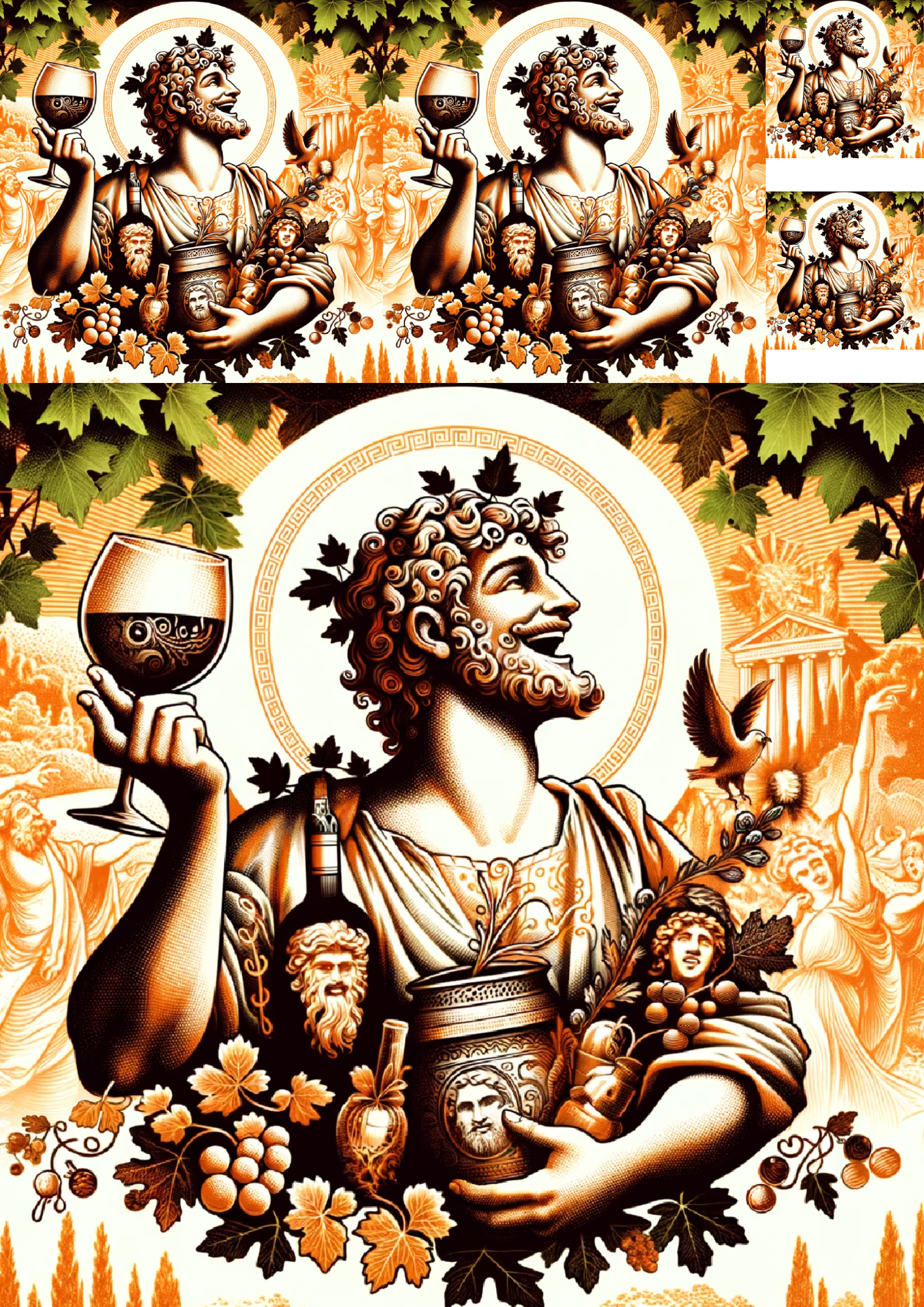 Reispapier für Decoupage Dionysus Collage Kat. Nr. 899