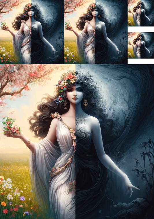 Reispapier für Decoupage Persephone Collage Kat. Nr. 949