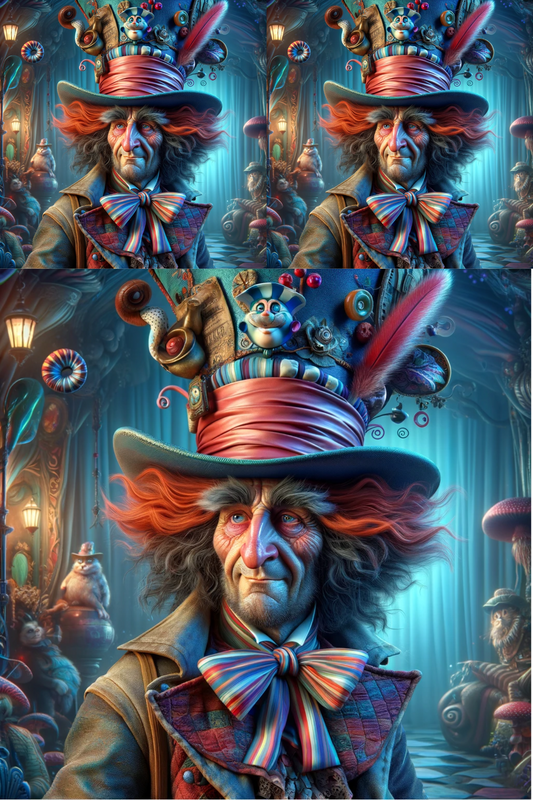 Reispapier für Decoupage Alice im Wunderland Der verrückte Hutmacher Kat. Nr. 87