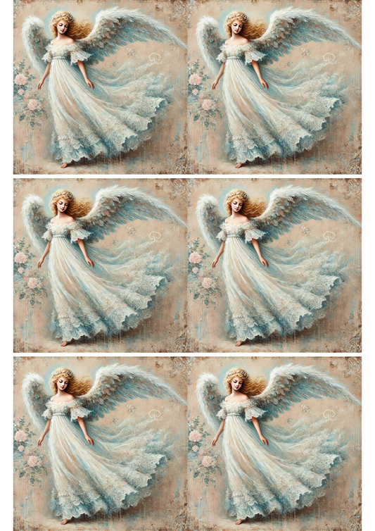Reispapier für Decoupage Engel Shabby Chic Collage Kat. Nr. 1726
