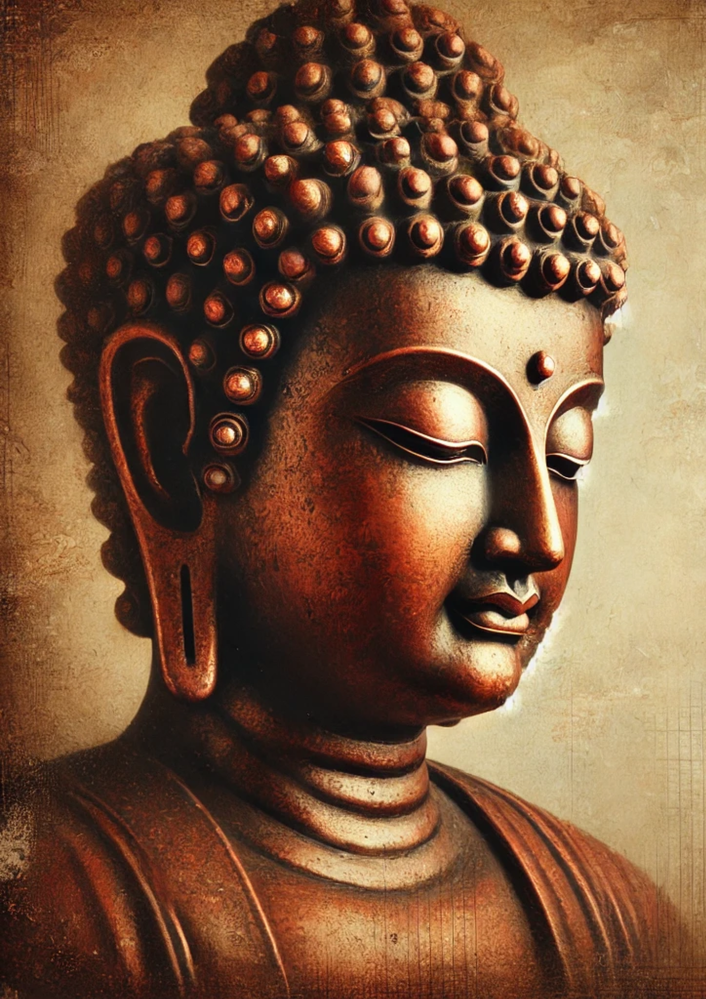 Reispapier für Decoupage Buddhakopf, voll, Kat. Nr. 1715