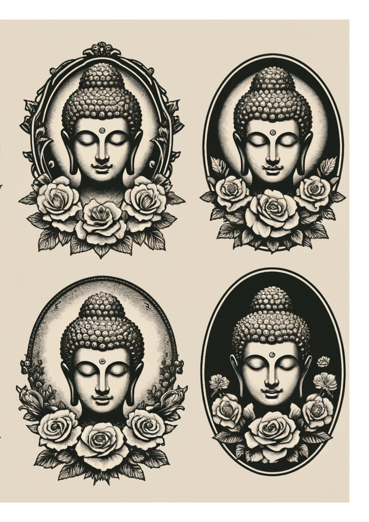 Reispapier für Decoupage Buddha Retro Meditation Full Cat Nr. 639