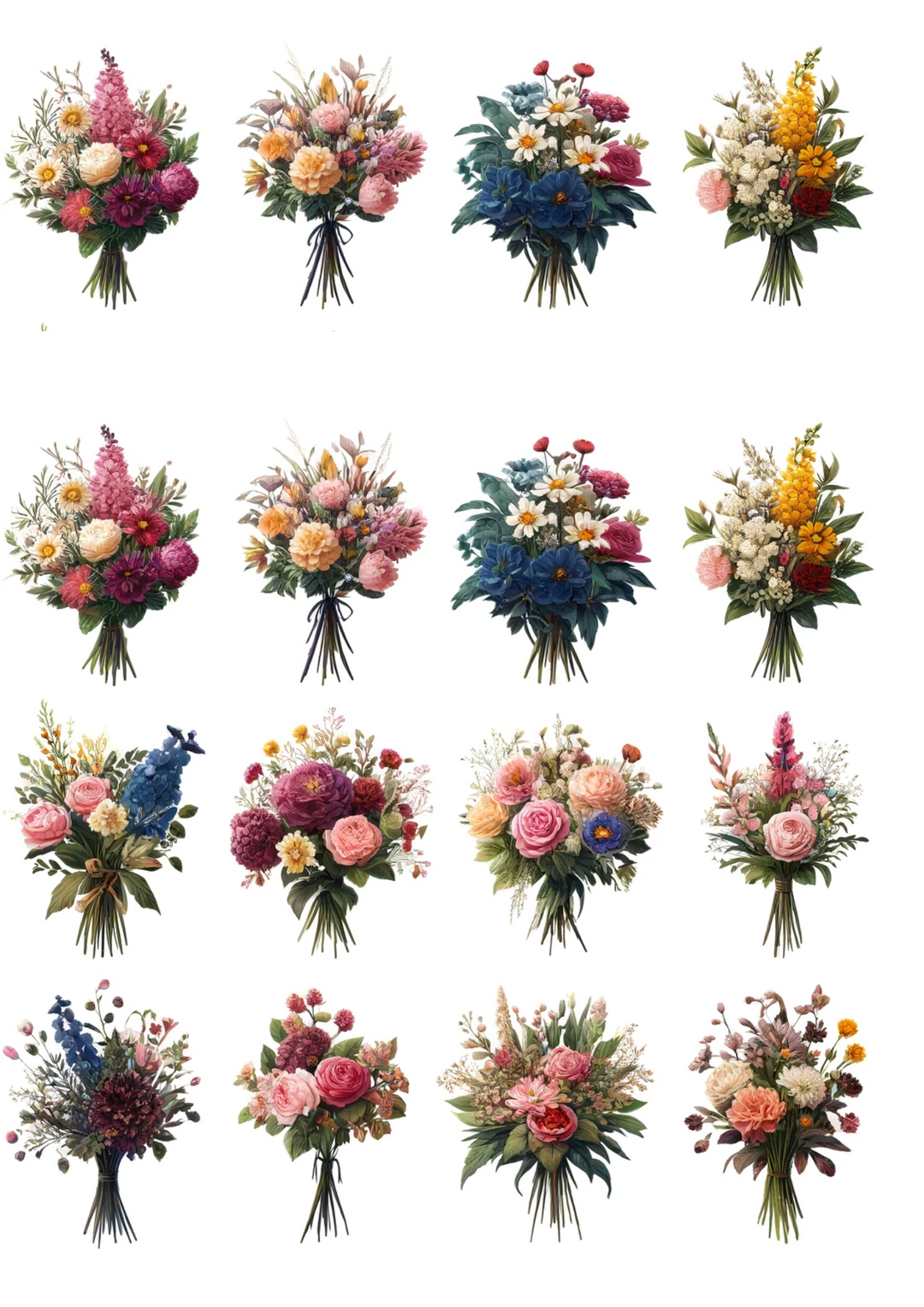 Reispapier für Decoupage Blumensträuße Kat. Nr. 737