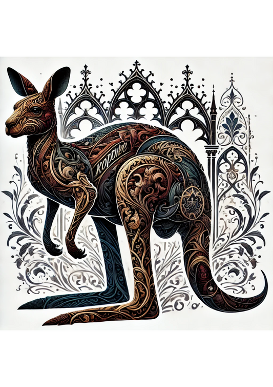 Reispapier für Decoupage Känguru Gothic Style Full Kat. Nr. 1701
