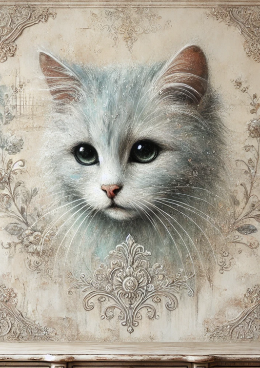 Reispapier für Decoupage Katze Shabby Chic Full Kat. Nr. 1784
