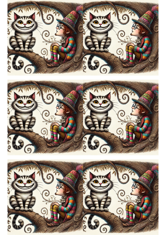 Reispapier für Decoupage, Collage „Lächelnde Katze“, Kat. Nr. 2963