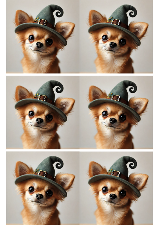 Reispapier für Decoupage Chihuahua-Hundecollage Kat. Nr. 2559