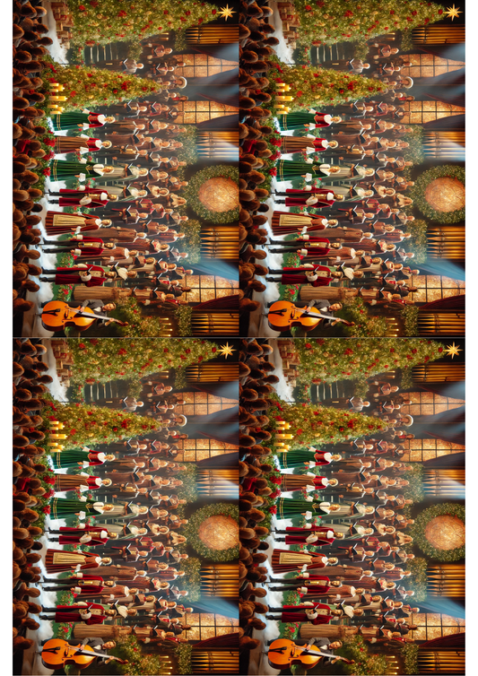 Rice Paper for Decoupage Christmas Choir Collage Cat. No. 1504