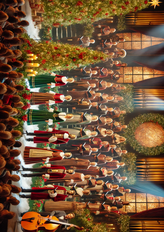 Rice Paper for Decoupage Christmas Choir Full Cat. No. 1505