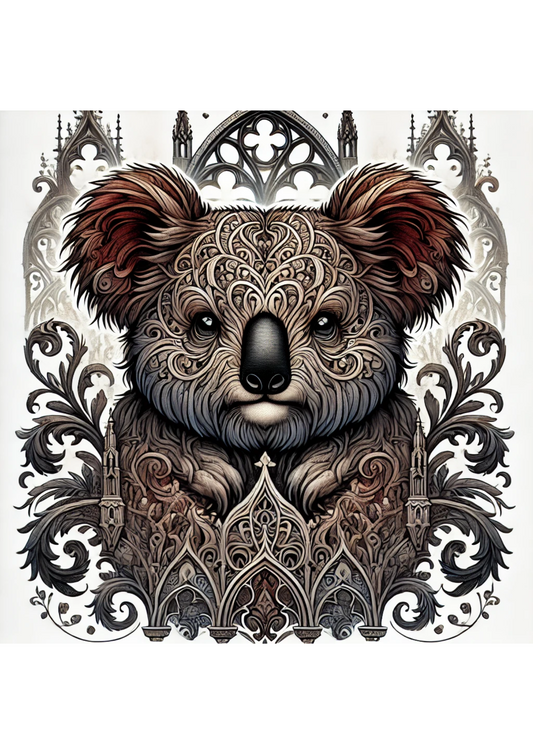 Reispapier für Decoupage Coala Bear Gothic Style Full Kat. Nr. 1705